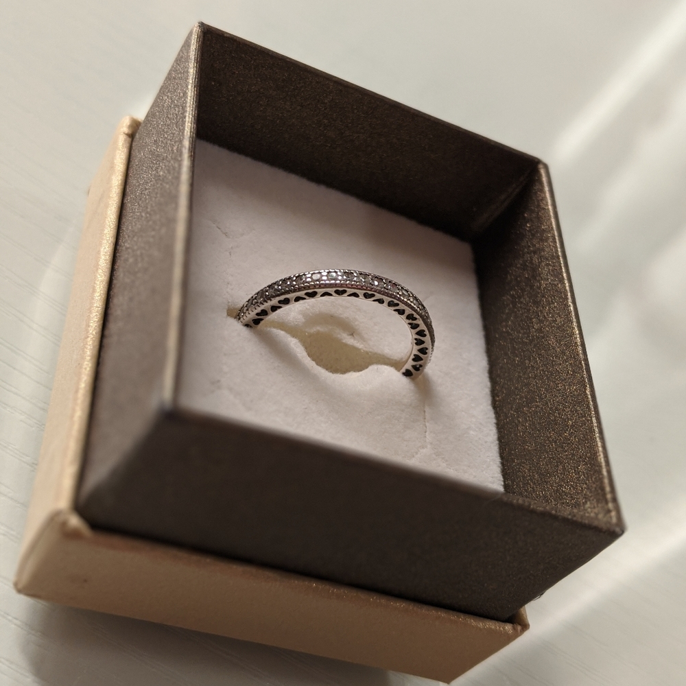 Pandora Sparkle & Hearts Ring